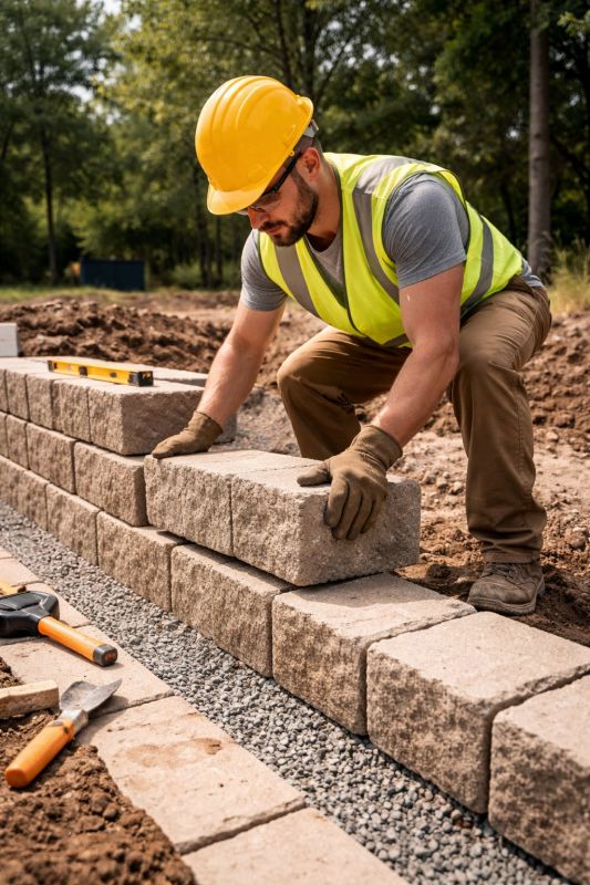 Block Wall Installation in East Walpole, MA