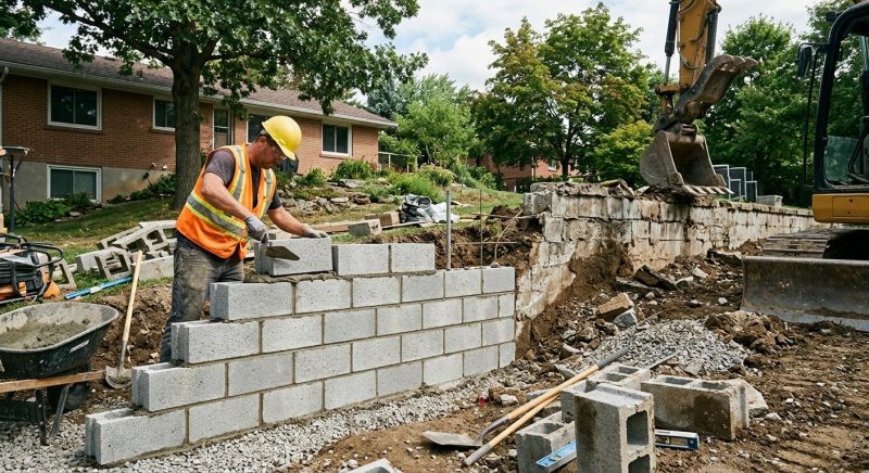Block Wall Installation in Ipswich, MA