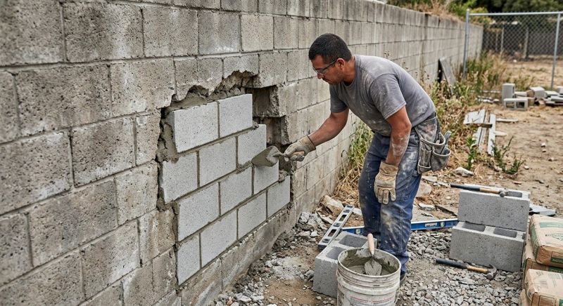 Block Wall Repair in Middlesex County, MA