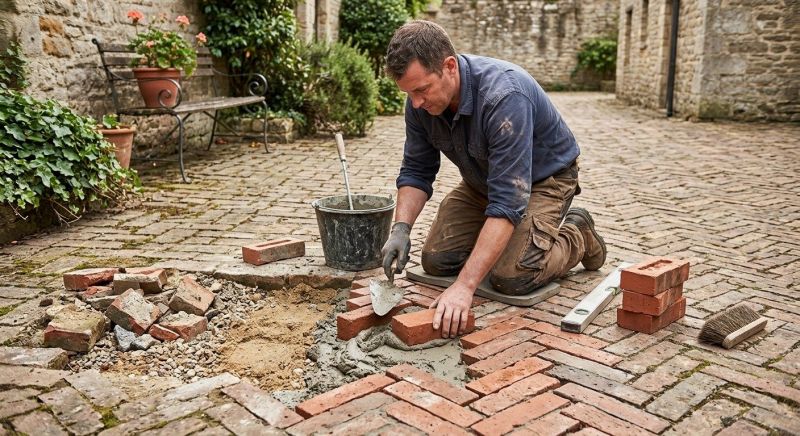Brick Flatwork Repair in Chestnut Hill, MA