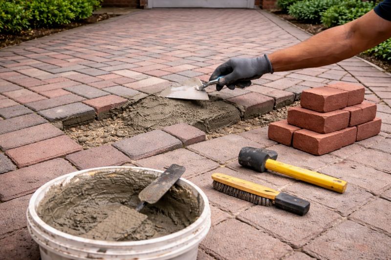 Brick Flatwork Repair in Dedham, MA