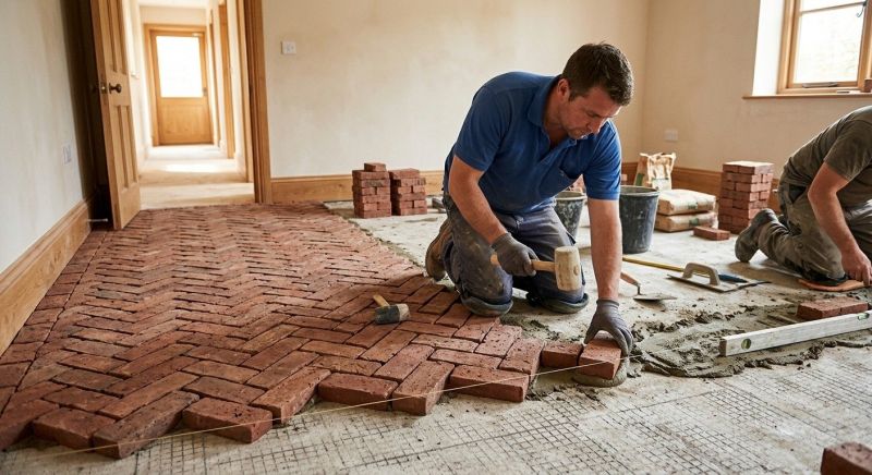 Brick Flooring Installation in Middlesex County, MA