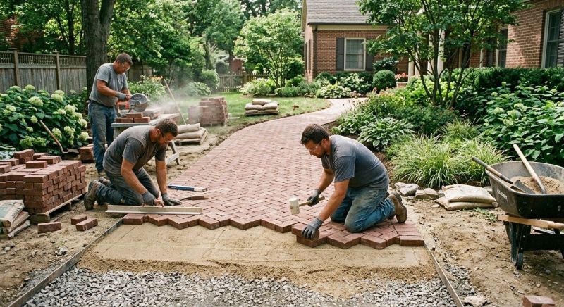 Brick Hardscaping Installation in Everett, MA