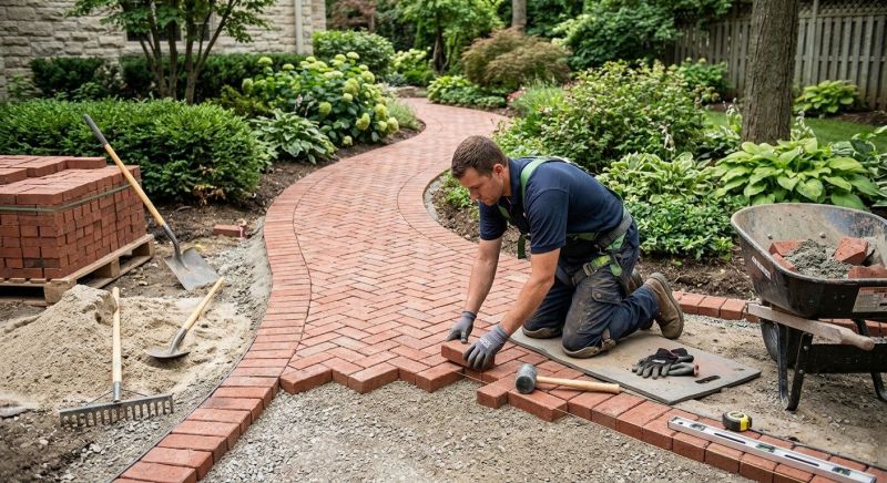 Brick Hardscaping Installation in Everett, MA