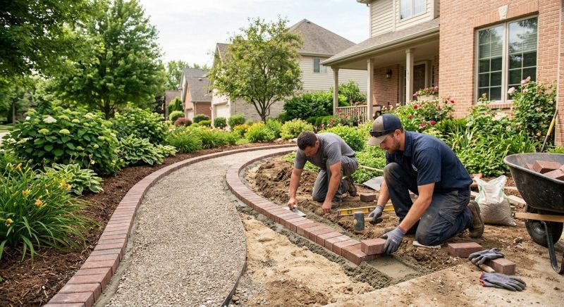 Brick Hardscaping Installation in Lexington, MA