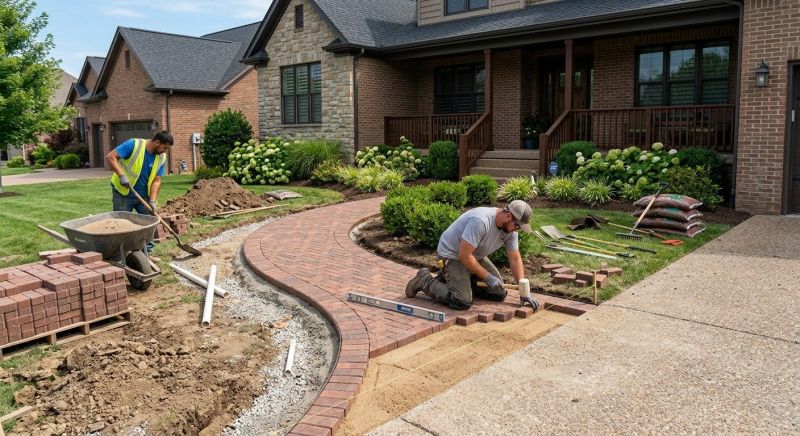 Brick Landscaping Installation in Middlesex County, MA