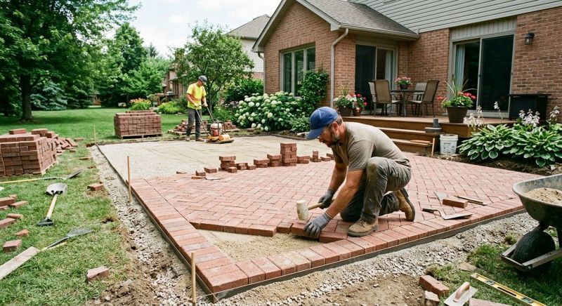 Brick Patio Installation in Middlesex County, MA