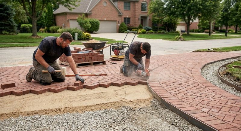 Brick Paving Installation in Hanover, MA