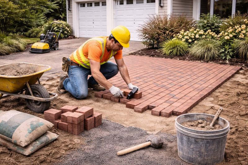 Brick Paving Installation in Hingham, MA