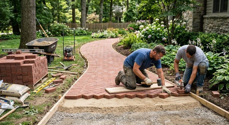 Brick Paving Installation in Jamaica Plain, MA