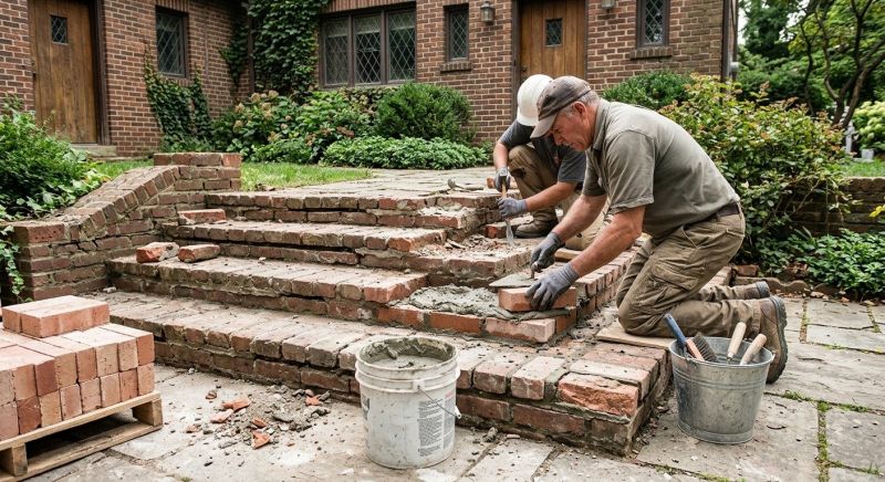 Brick Stairs Repair in Boston, MA
