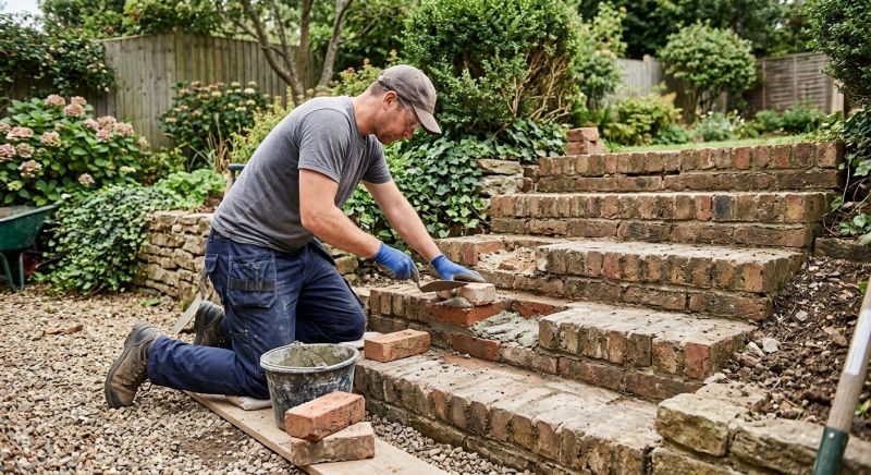 Brick Stairs Repair in Dracut, MA