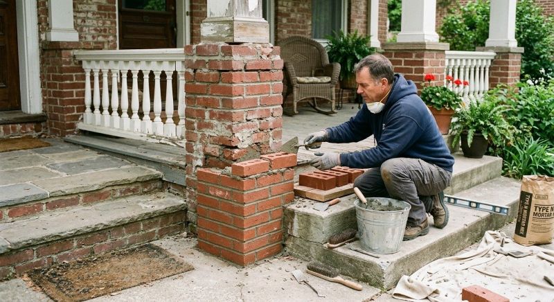 Brick Stairs Repair in Framingham, MA
