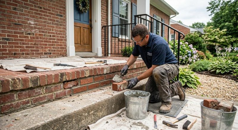 Brick Stairs Repair in Hingham, MA