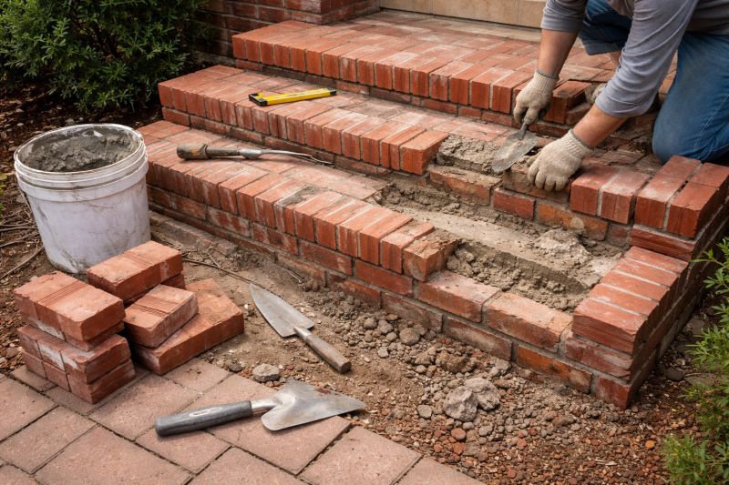 Brick Stairs Repair in Milton, MA