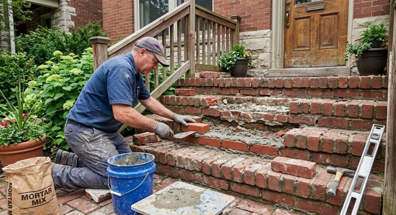 Brick Steps Repair in Middlesex County, MA