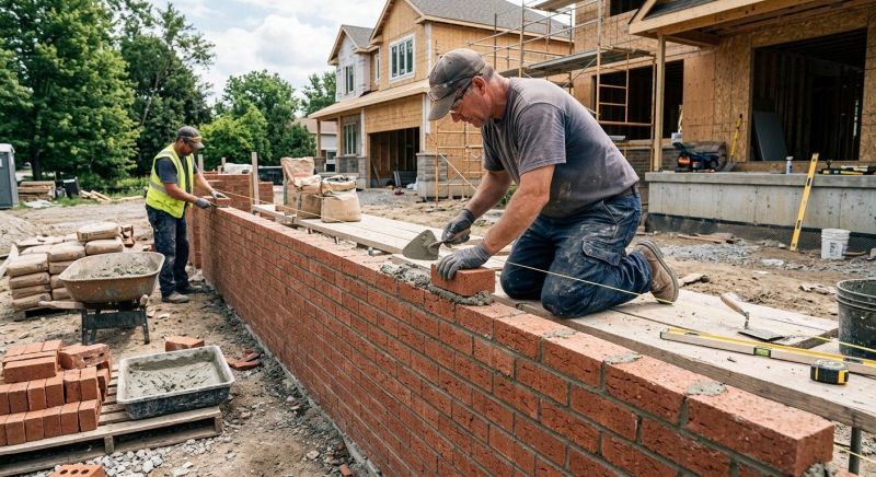 Brick Wall Installation in Danvers, MA