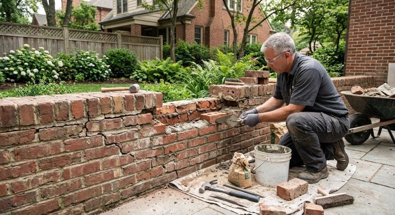 Brick Wall Repair in Burlington, MA