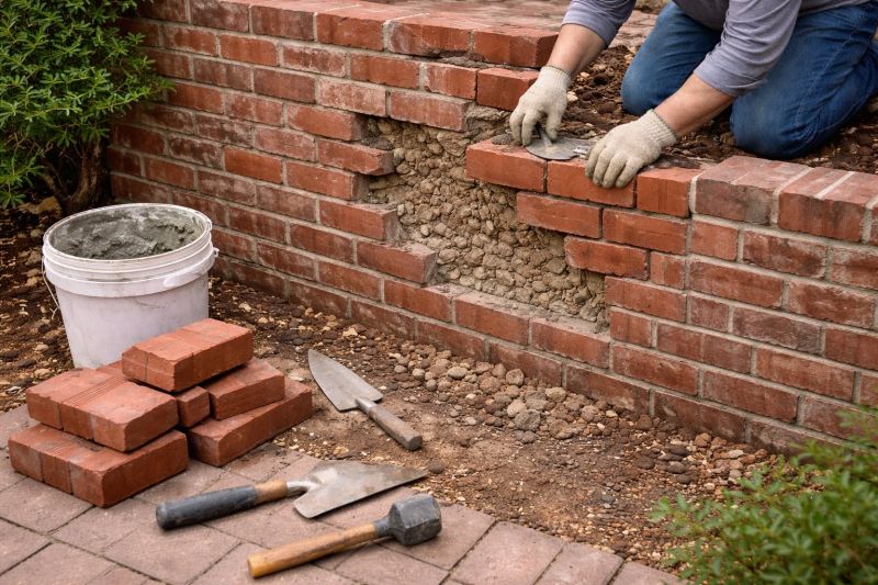 Brick Wall Repair in Hingham, MA