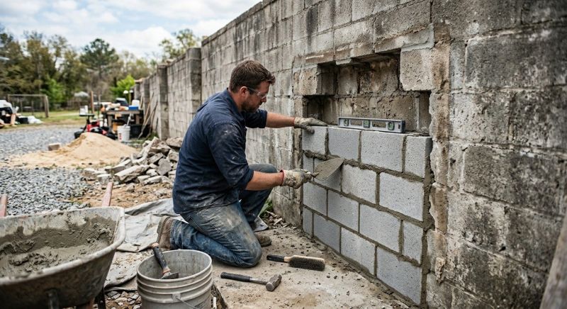 Concrete Block Repair in Chelmsford, MA