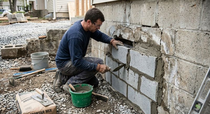 Concrete Block Repair in East Walpole, MA