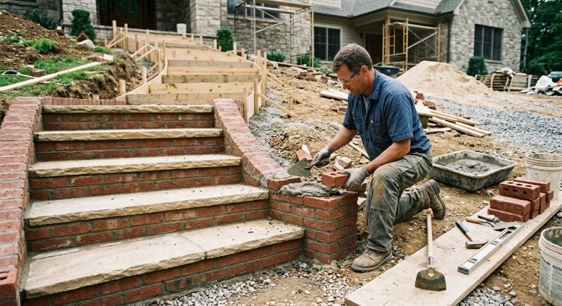 Masonry Steps Installation in Middlesex County, MA