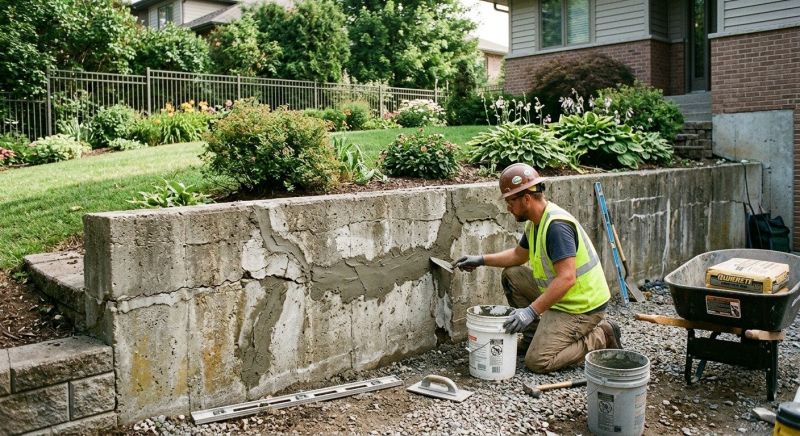 Retaining Wall Repair in Brookline, MA