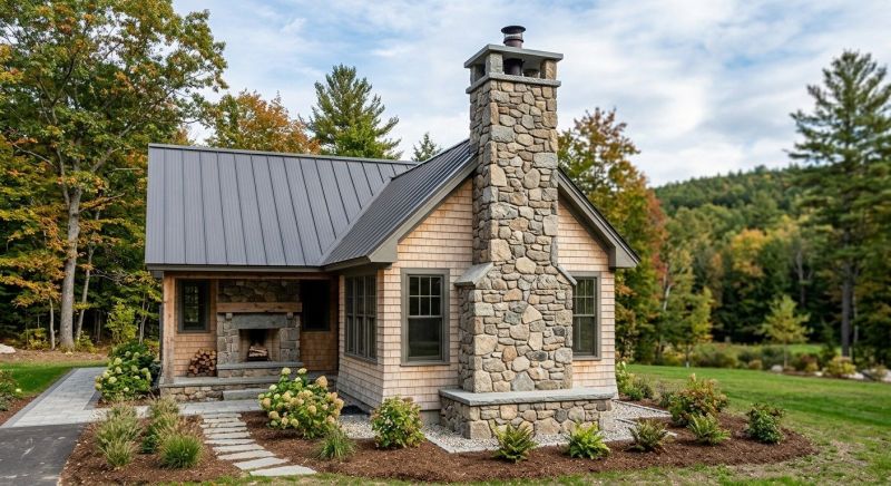 Stone Chimney Installation in Dedham, MA