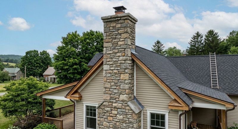 Stone Chimney Installation in Winchester, MA