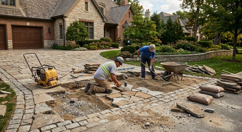 Stone Driveway Repair in Middlesex County, MA