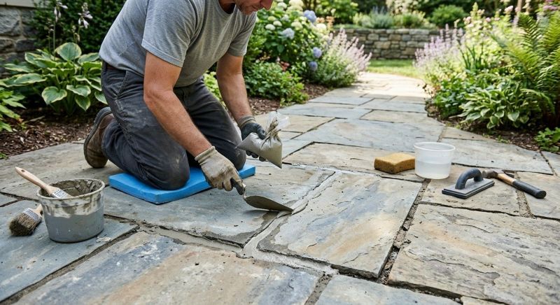Stone Walkway Repair in Middlesex County, MA