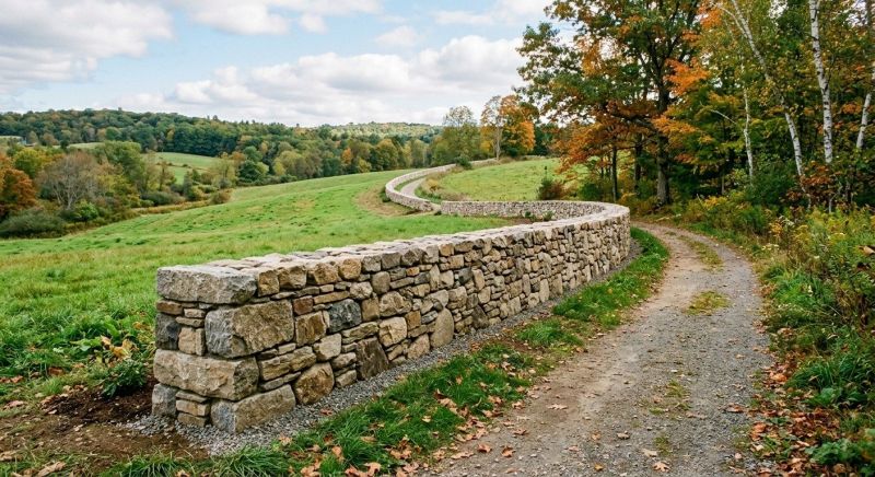 Stone Wall Replacement in Middlesex County, MA