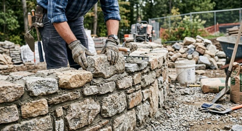 Stonework Installation in Wayland, MA